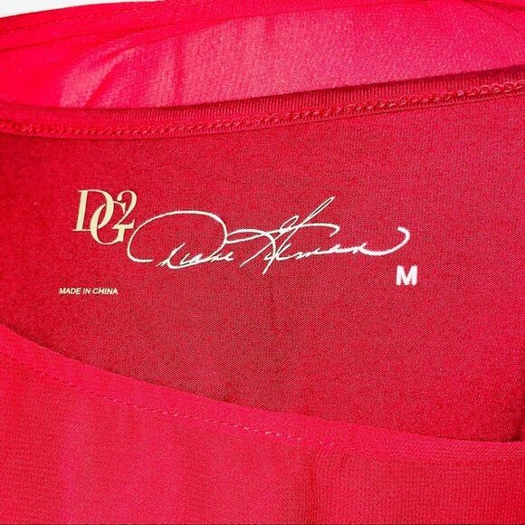 NWT Diane Gilman Red Blouse with Sequin Tank - Medium - Picture 11 of 16